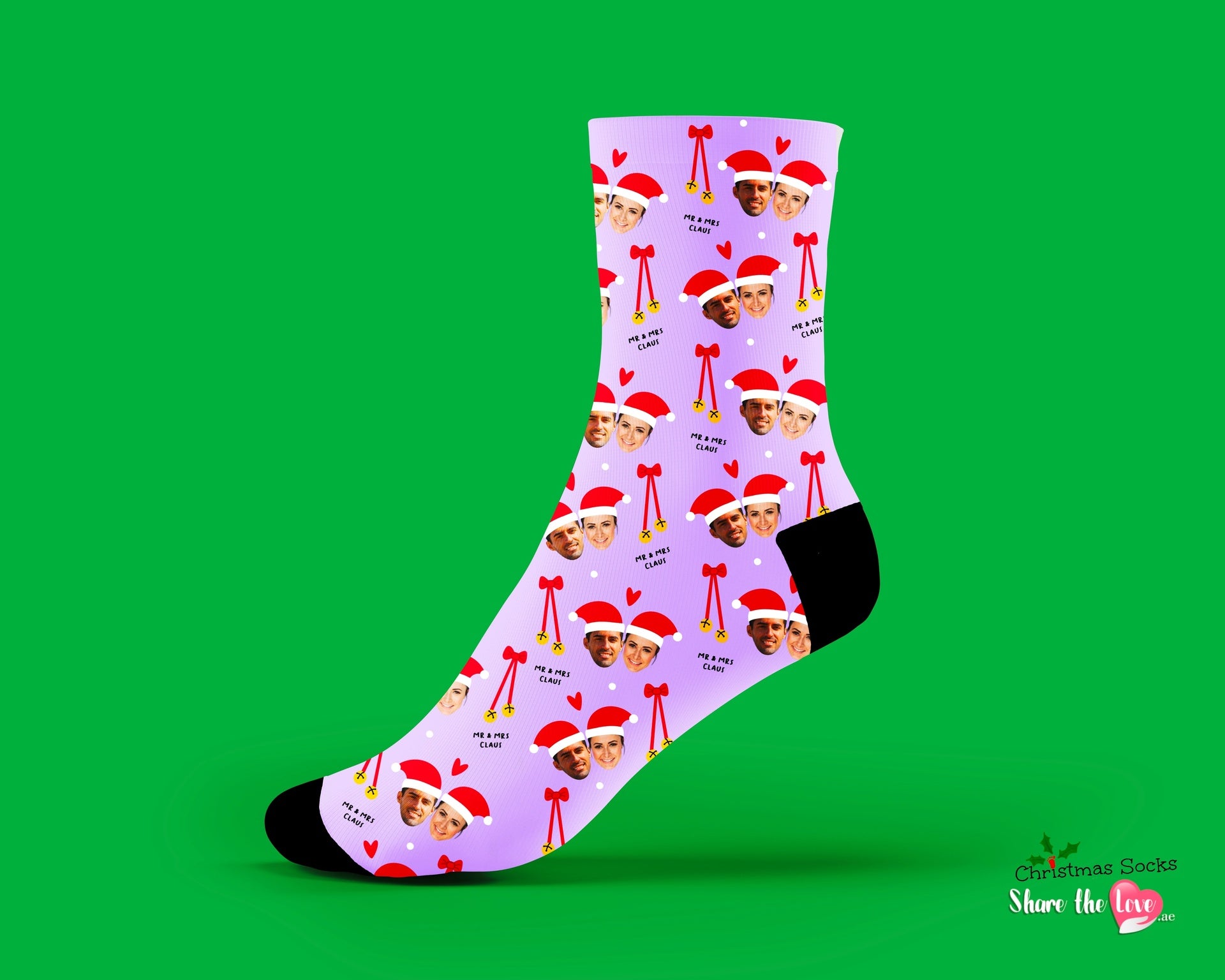 christmas-pink-personalised-socks