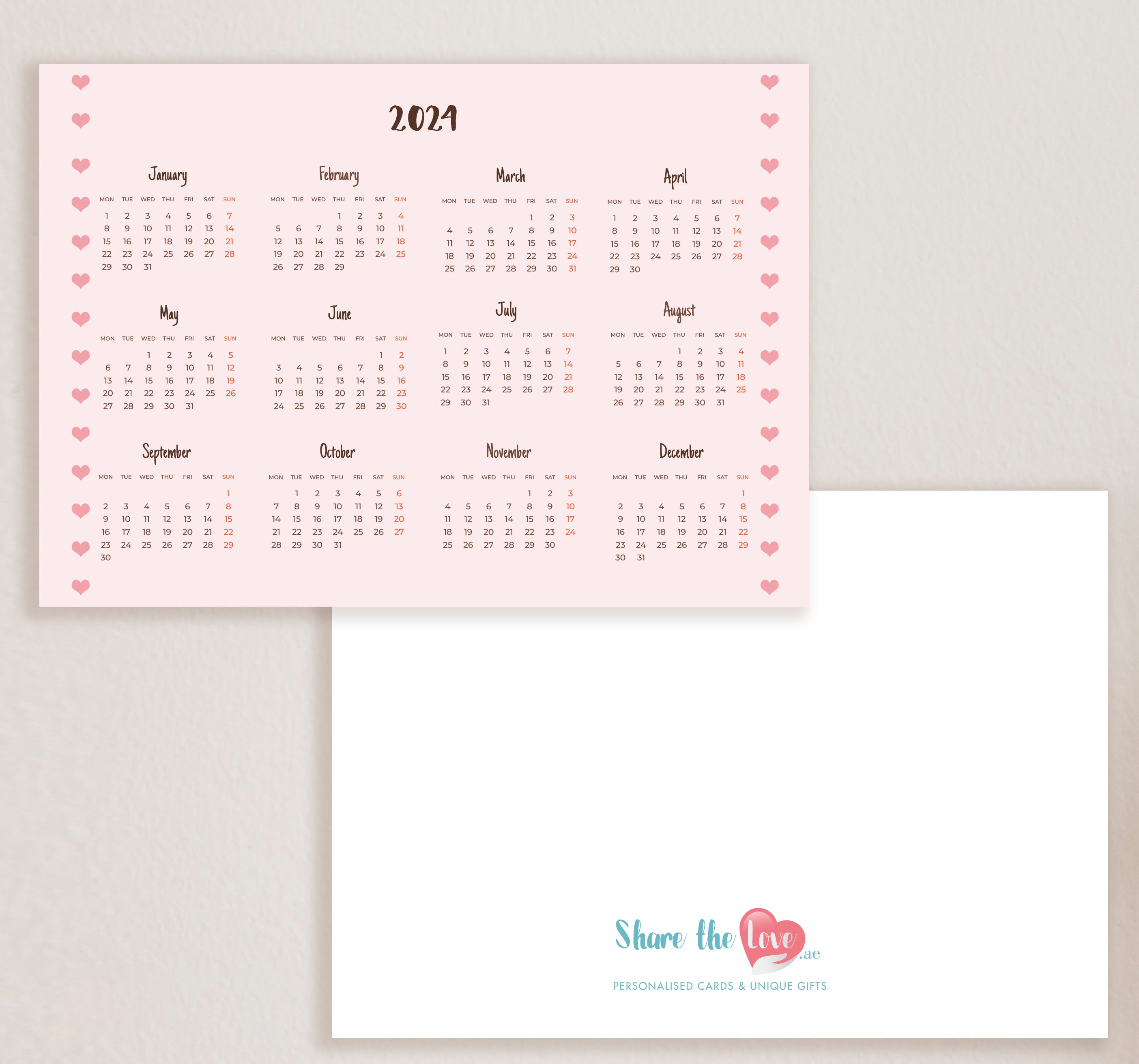 Personalised Desk Calendar 08 (A5)