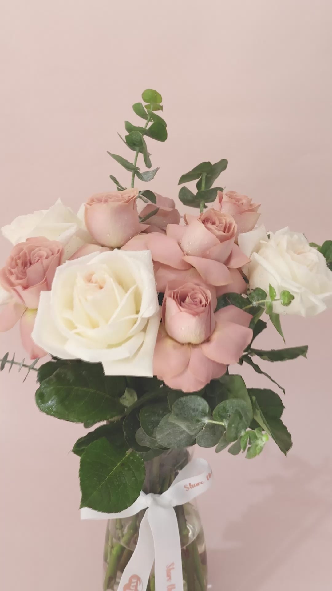 Load video: Blushing Hearts Bouquet