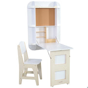 Arches Floating Wall Desk & Chair - White