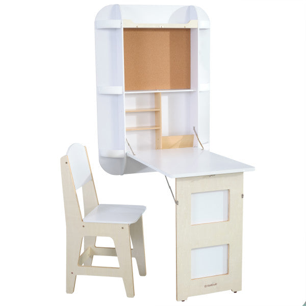 Arches Floating Wall Desk & Chair - White