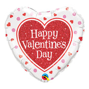 18" Glittery "Happy Vallentine's Day" Balloon