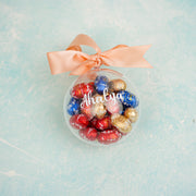Personalised Bauble with Assorted Mini Chocolate Eggs inside