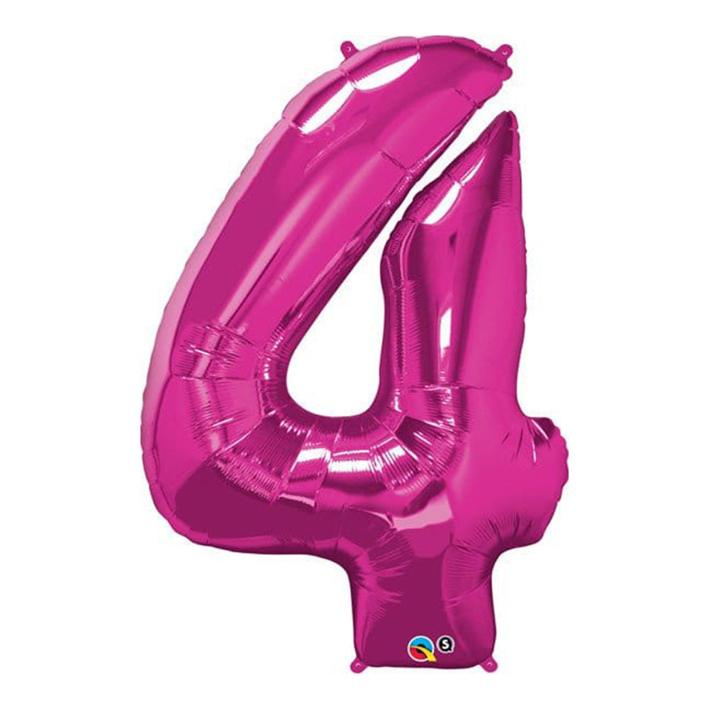 Magenta Large Numbered Balloon (All Numbers Available)
