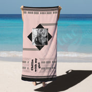 Personalised Towel - Chillin with my girl with Photo