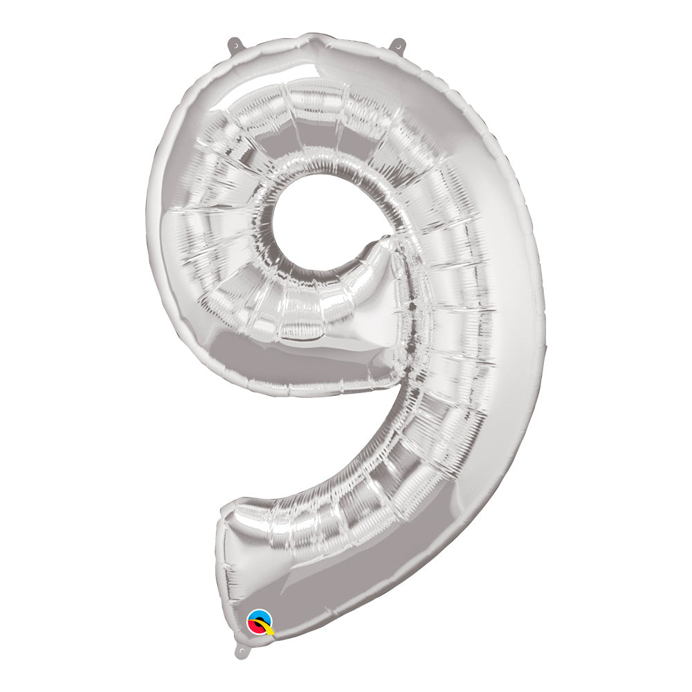 Silver Large Numbered Balloon (All Numbers Available)