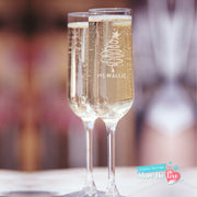 Christmas Tree Champagne Glass