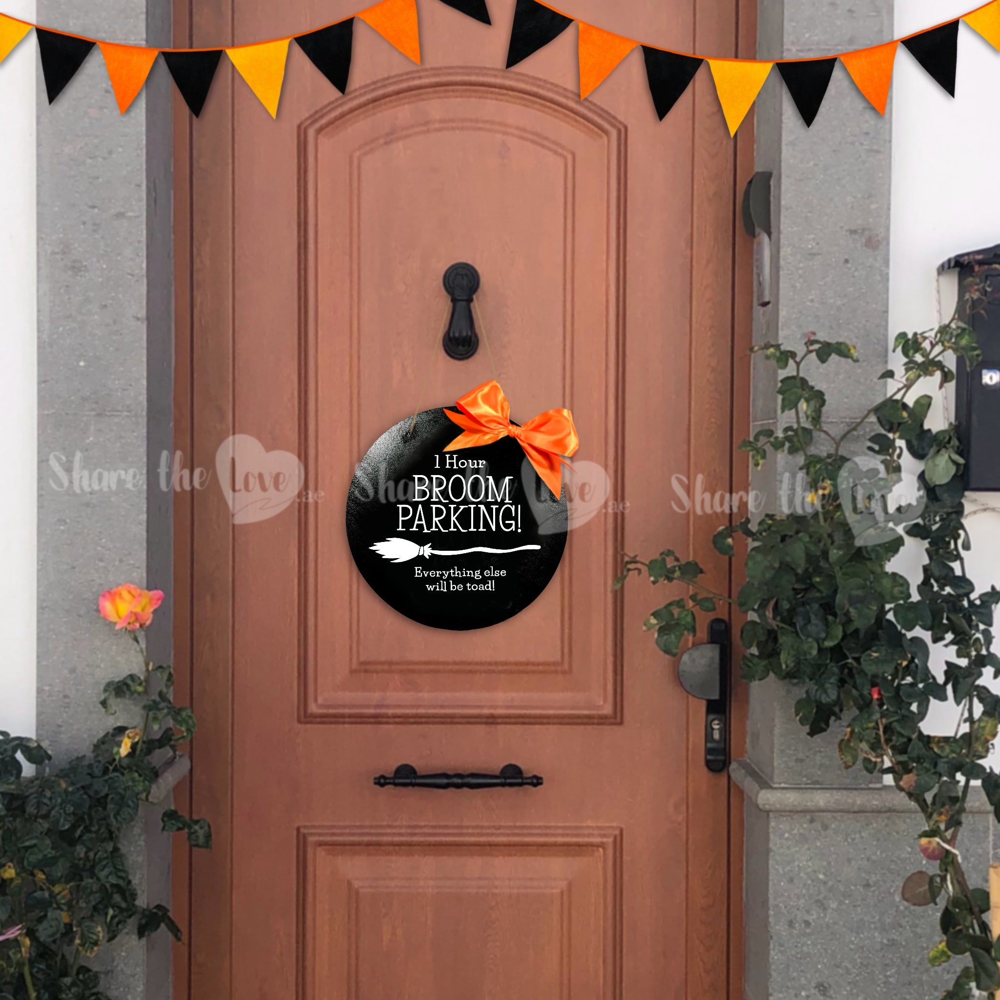 Hallooween Broom Parking Door Design