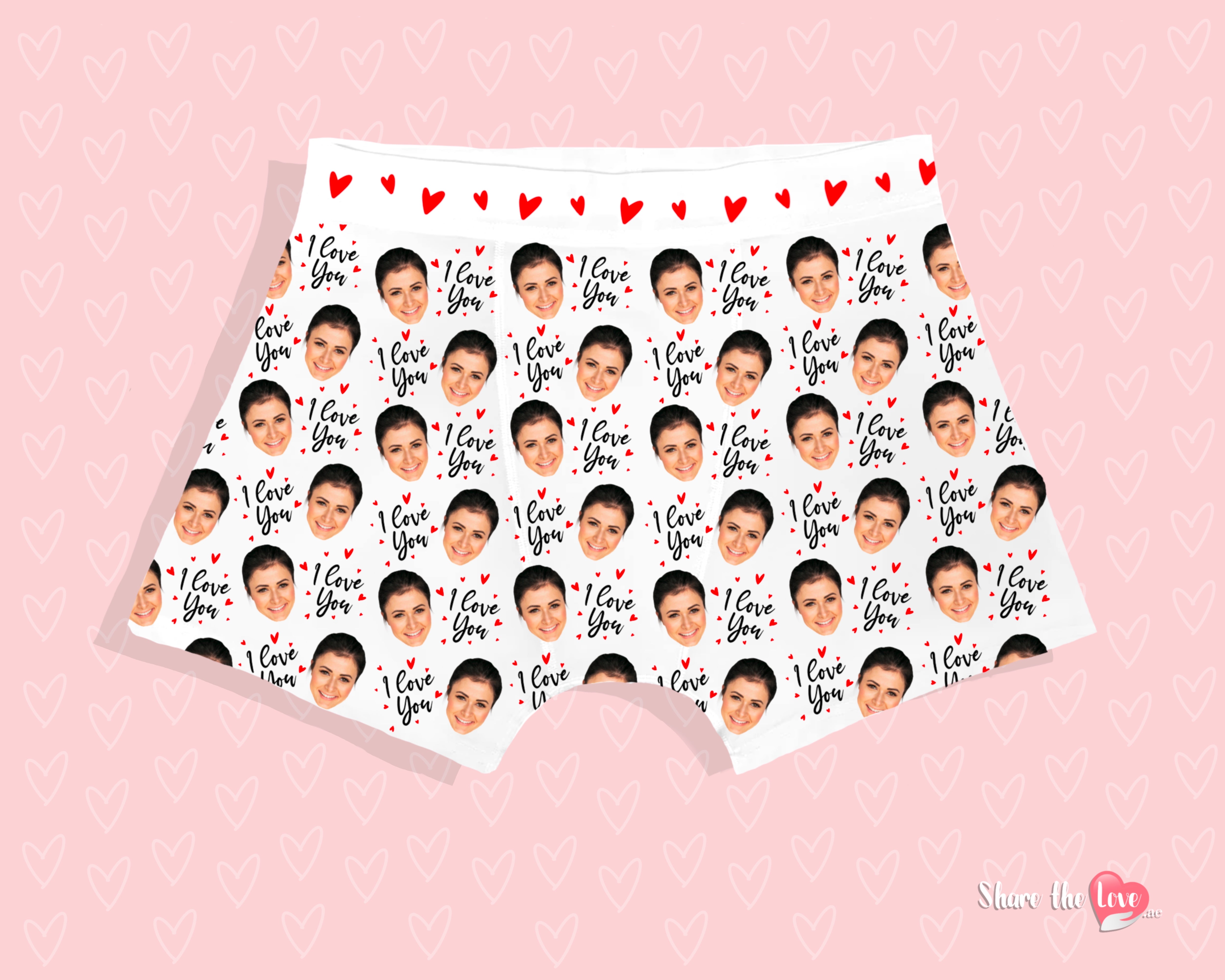 "I Love You" Personalised Mens Boxers