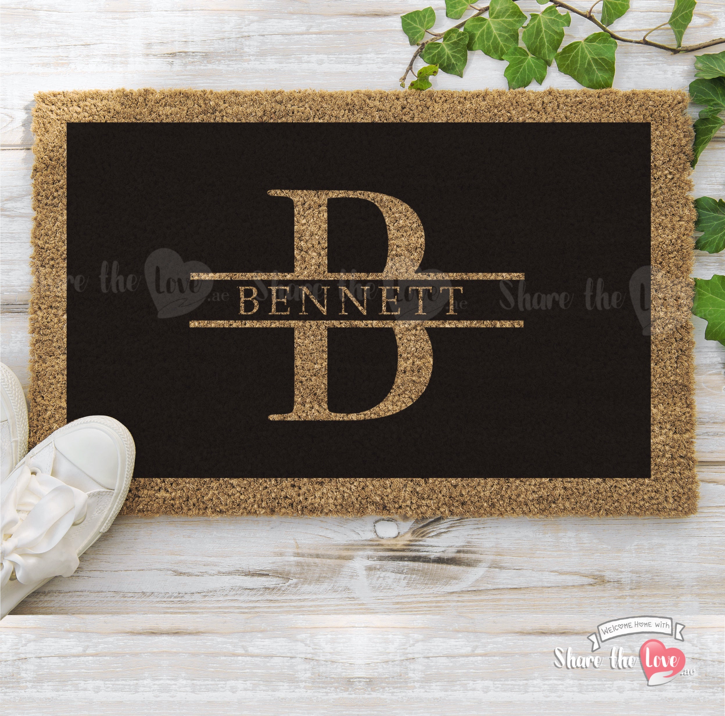 Family Name on Initials Doormat 2