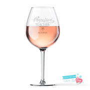 Magnificent Teacher Wine Glass
