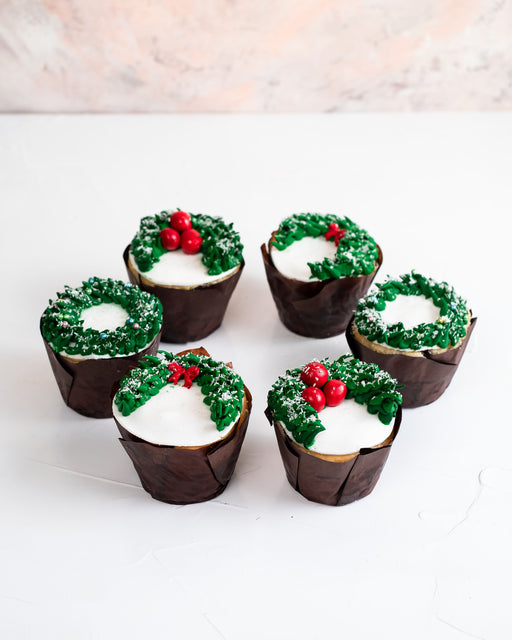 Wreath Cupcakes