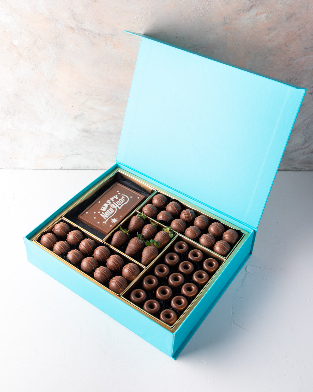 Chocolates and Strawberries New Year Greetings