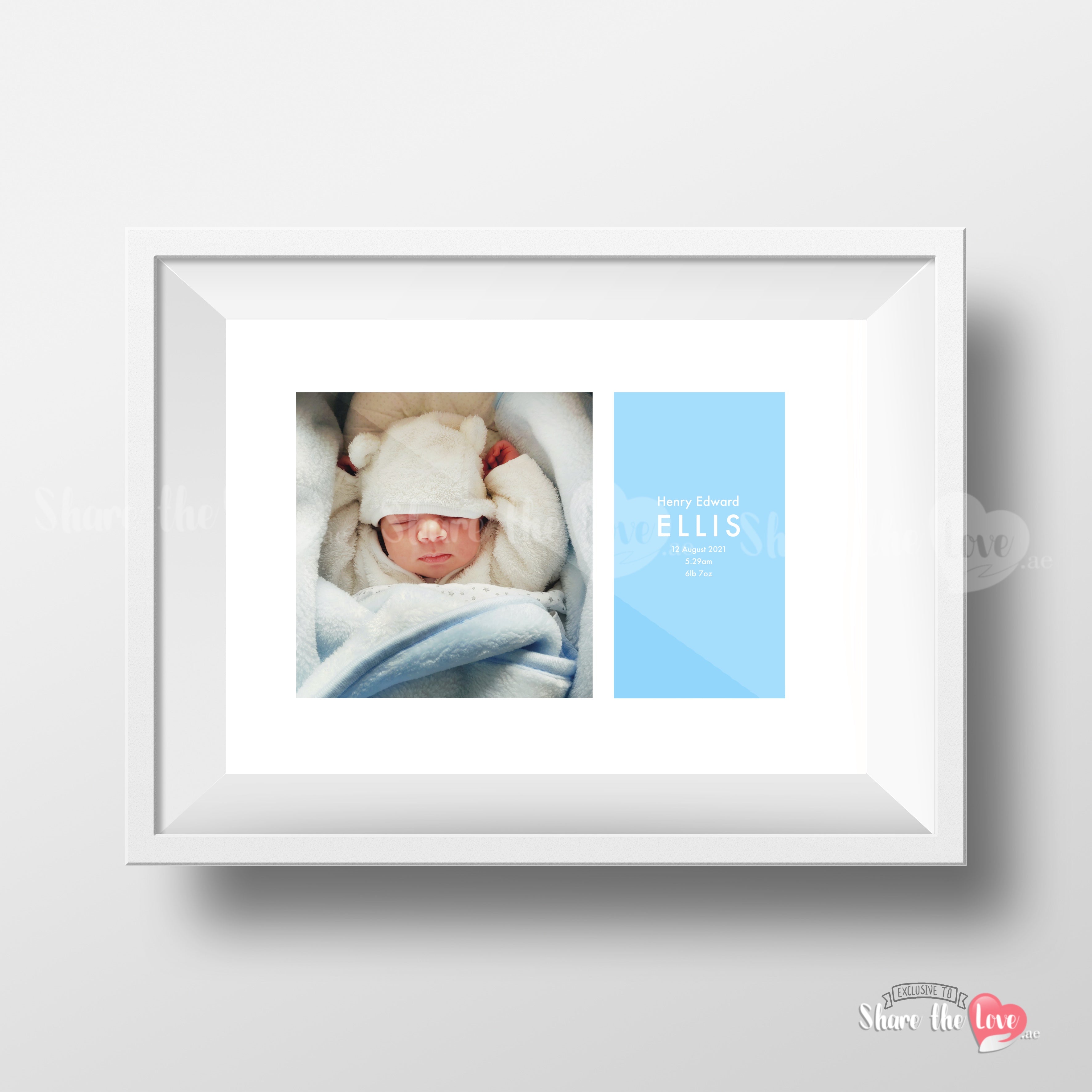 New Baby Photo Block Frame for Boy