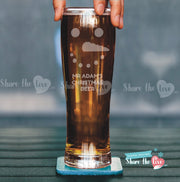 Snowman Pint Glass