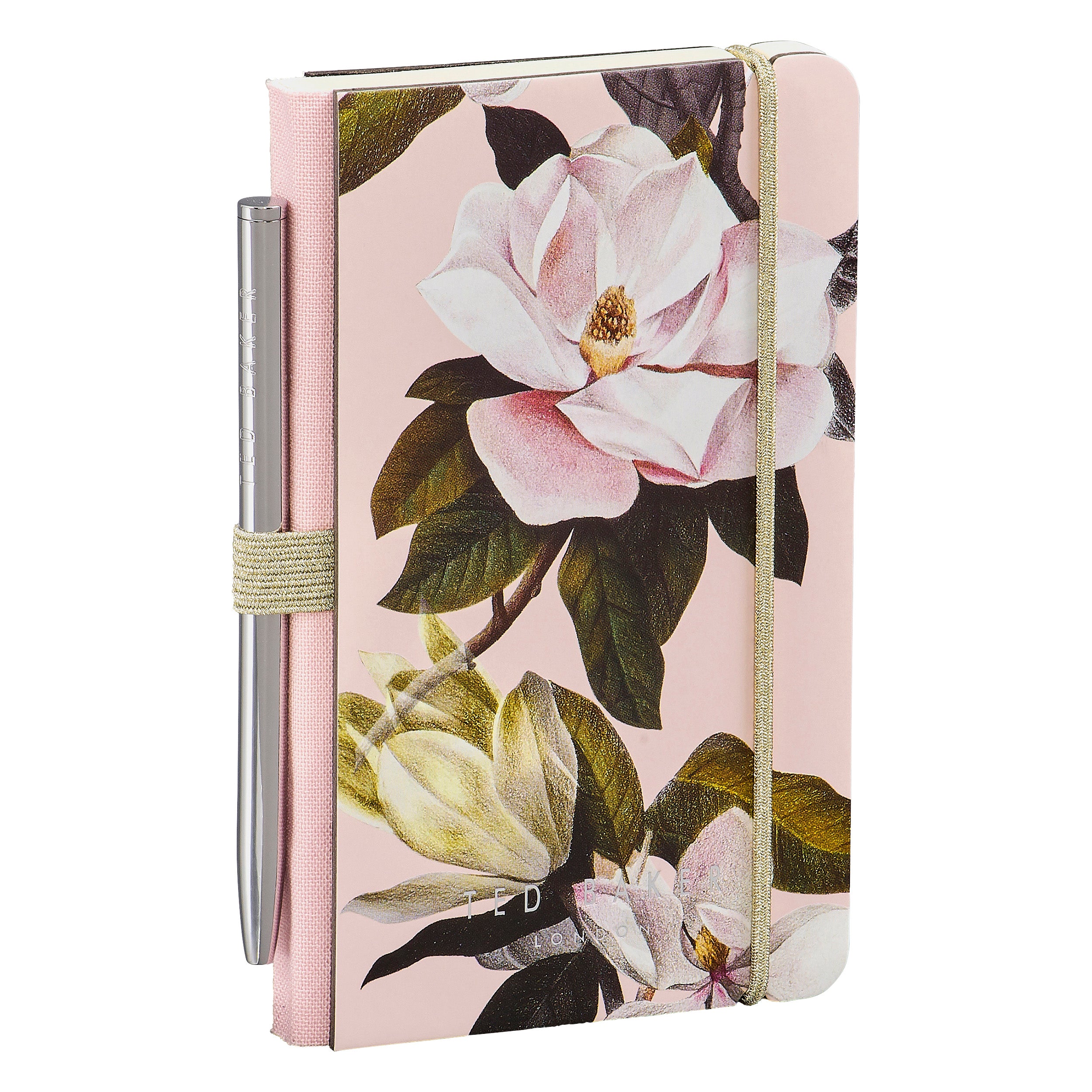 Mini Notebook and Pen, Pink Opal