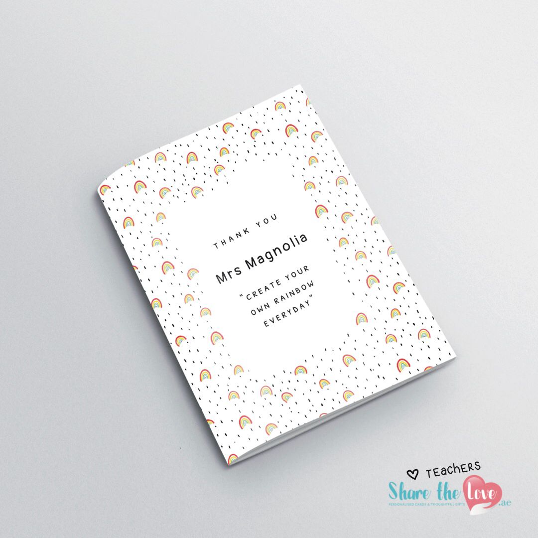 Personalised Rainbow Greeting Card