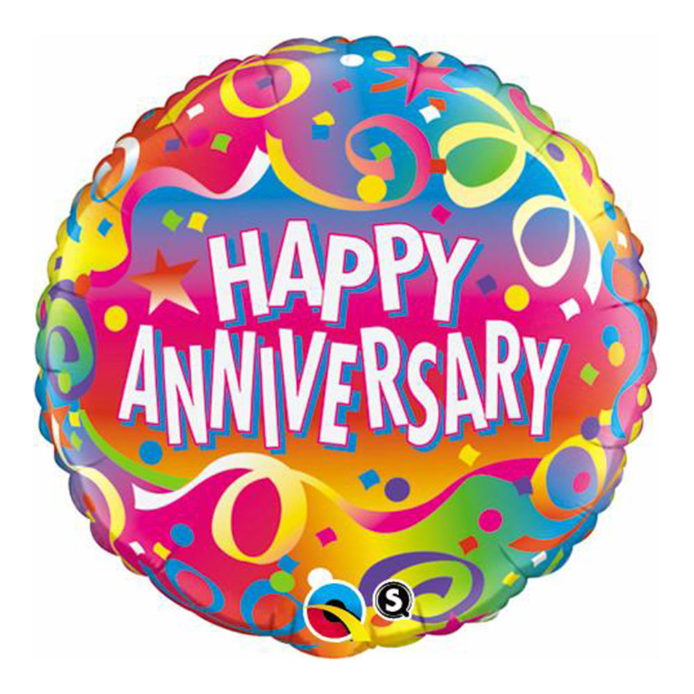 18" Confetti Happy Anniversary