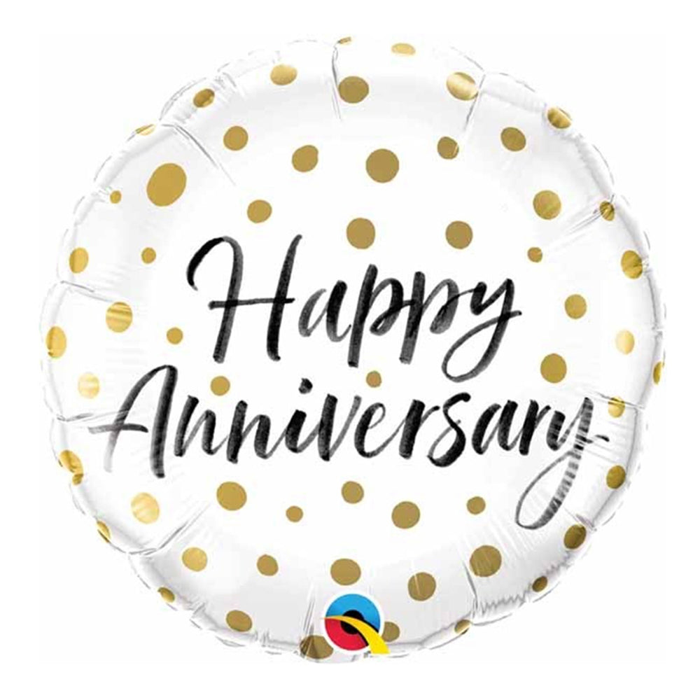 18" Gold Dots Anniversary