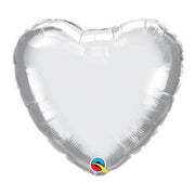 Metallic Silver Heart Balloon